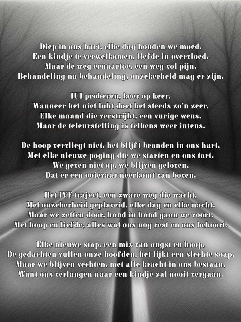 Tekst over het omgaan met angst en psychische strijd in het donker. gedicht,